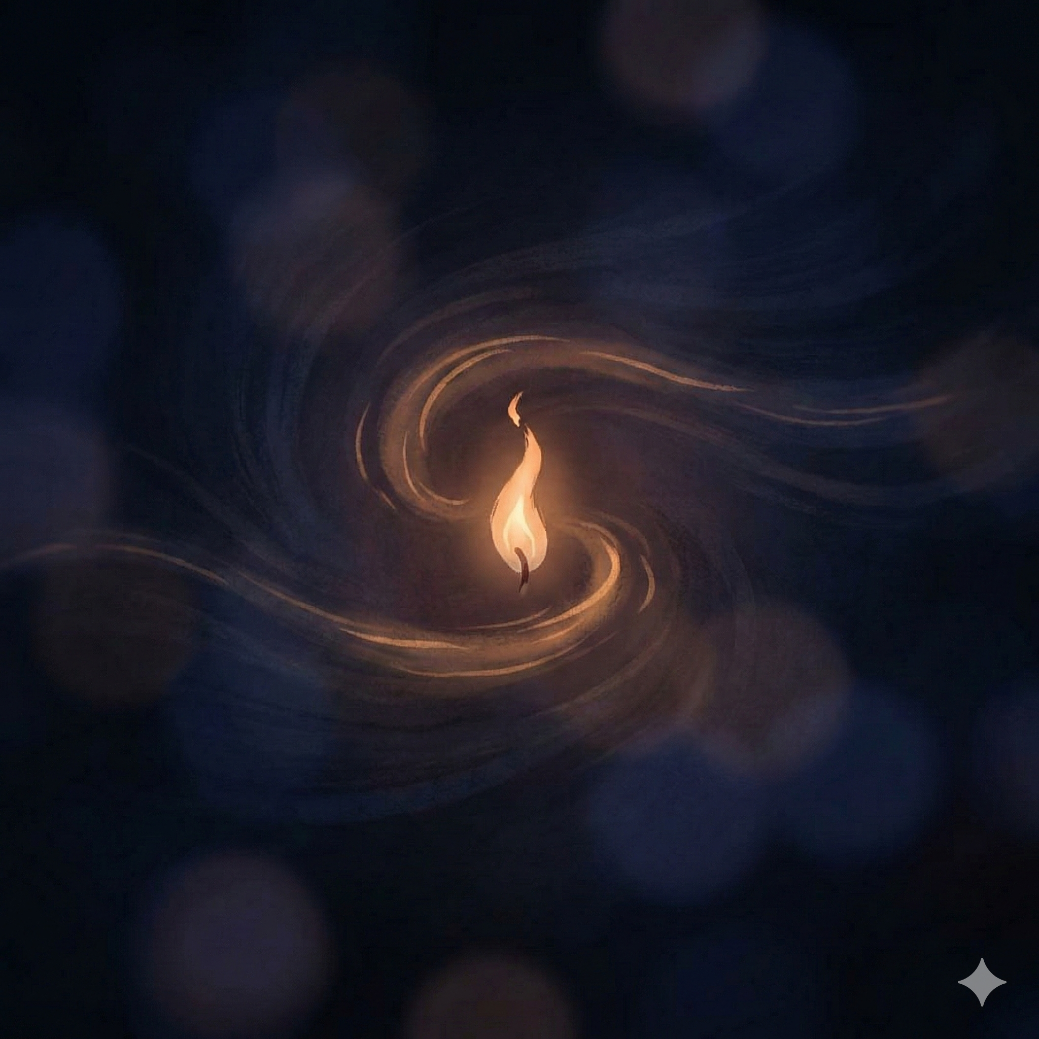 Magical swirling light representing the pattern of the soul