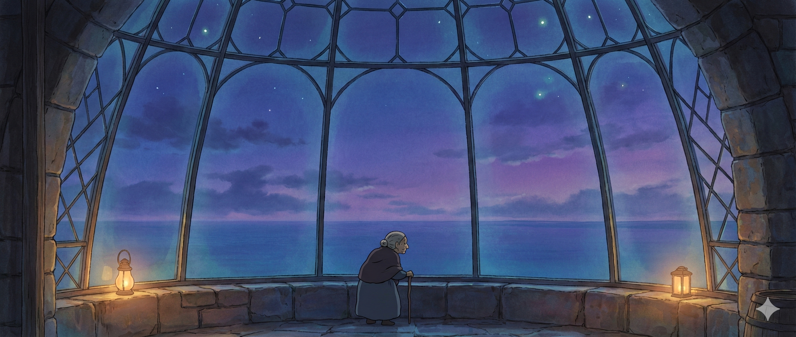 Winter storm battering the lighthouse on the cliffs